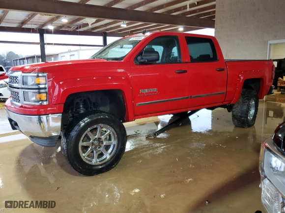 2014 Chevrolet Silverado 1500 LT with VIN 3GCUKREC4EG205326, listed as a Copart auction lot 45248895 with 161,120 mi miles and Salvage Title. Bid and sale history available at carsss.com. Image 1.