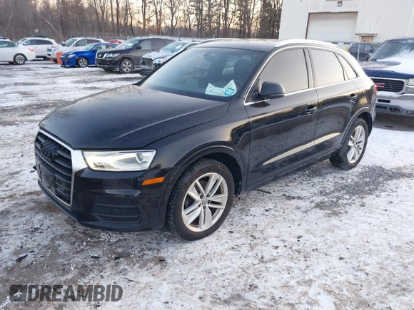 2017 Audi Q3 Premium Plus with VIN WA1HCCFS2HR017095, listed as a IAAI auction lot 41414567 with 102,475 mi miles and . Bid and sale history available at DreamBid. Image 2.