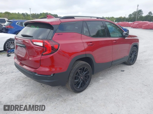 2023 GMC Terrain SLT with VIN 3GKALPEG4PL168476, listed as a IAAI auction lot 41951487 with 24,656 mi miles and . Bid and sale history available at carsss.com. Image 4.
