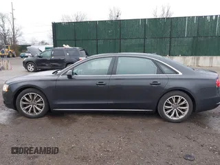 2012 Audi A8 L with VIN WAURVAFD7CN011767, listed as a IAAI auction lot 41848096 with 98,397 mi miles. Bid and sale history available at carsss.com. Image 14.