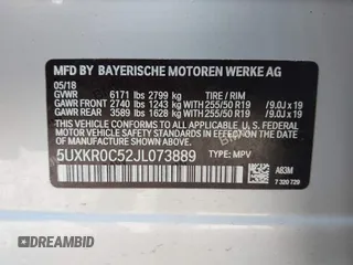 2018 BMW X5 xDrive35i with VIN 5UXKR0C52JL073889, listed as a IAAI auction lot 42035042 with 36,564 mi miles. Bid and sale history available at carsss.com. Image 9.