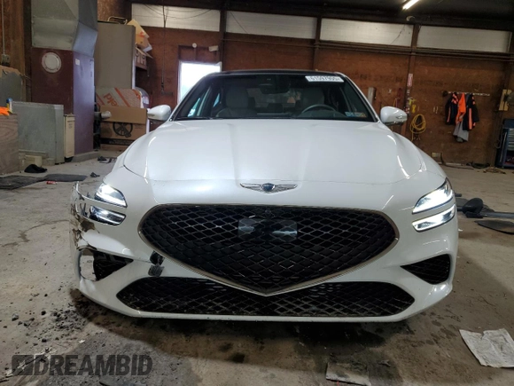 2023 Genesis G70 3.3T with VIN KMTG54TE3PU134147, listed as a Copart auction lot 61597955 with 9,863 mi miles and Salvage title. Bid and sale history available at DreamBid. Image 5.