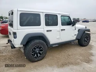 2021 Jeep Wrangler Unlimited Sport S with VIN 1C4HJXDN7MW722275, listed as a Copart auction lot 54663505 with 56,774 mi miles and Salvage title. Bid and sale history available at DreamBid. Image 3.