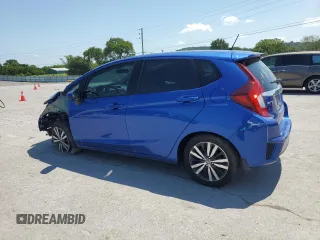 2015 Honda Fit EX-L with VIN 3HGGK5H83FM745753, listed as a Copart auction lot 61916175 with 76,305 mi miles and Salvage title. Bid and sale history available at DreamBid. Image 2.