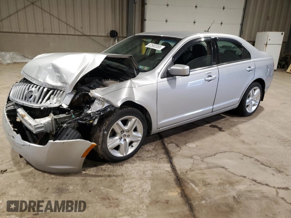 2010 Mercury Milan with VIN 3MEHM0HA9AR613268, listed as a Copart auction lot 52582055 with 26,587 mi miles and Salvage Title. Bid and sale history available at carsss.com. Image 1.