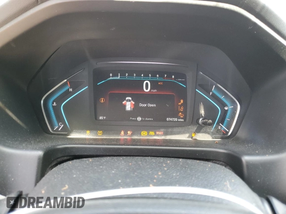 2019 Honda Odyssey EX-L with VIN 5FNRL6H75KB004911, listed as a Copart auction lot 48954335 with 74,720 mi miles and Clean Title. Bid and sale history available at carsss.com. Image 9.