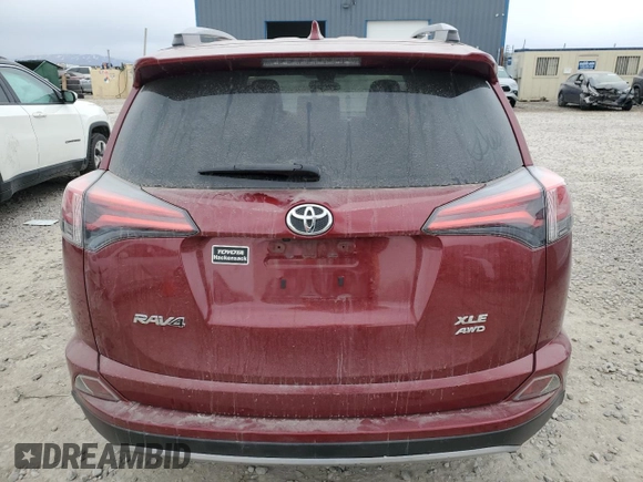 2018 Toyota RAV4 XLE with VIN JTMRFREV7JD252112, listed as a Copart auction lot 43088555 with 77,509 mi miles and Salvage Title. Bid and sale history available at carsss.com. Image 6.