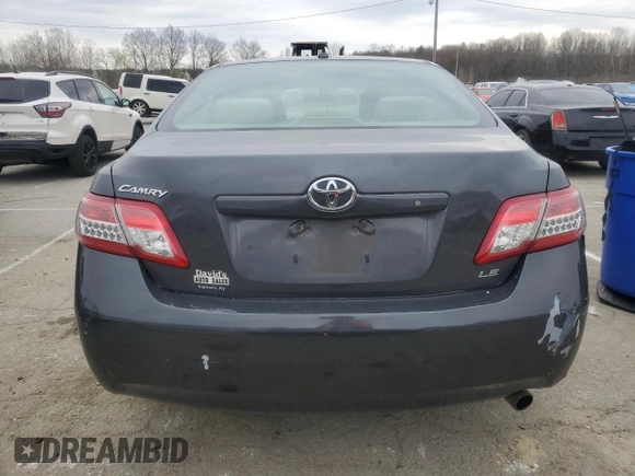 2011 Toyota Camry LE with VIN 4T1BF3EK7BU725718, listed as a Copart auction lot 50952985 with 277,336 mi miles and Salvage Title. Bid and sale history available at carsss.com. Image 6.