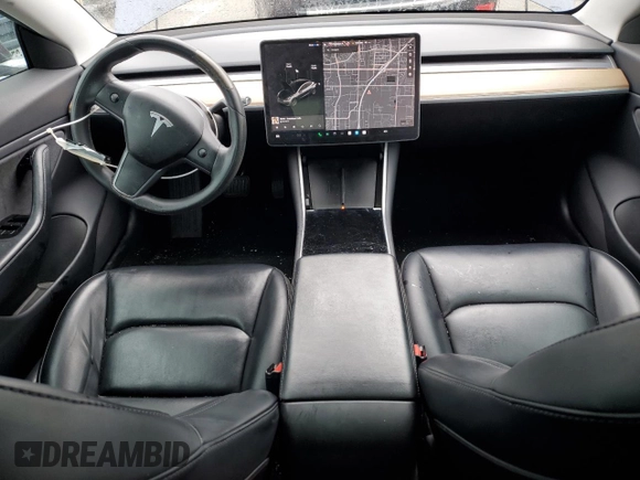 2019 Tesla Model 3 Mid Range with VIN 5YJ3E1EA9KF447453, listed as a Copart auction lot 48967605 with 72,031 mi miles and Salvage Title. Bid and sale history available at DreamBid. Image 8.
