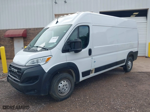 2023 Ram ProMaster Cargo Van with VIN 3C6LRVDG8PE593865, listed as a IAAI auction lot 42087540 with 49,772 mi miles. Bid and sale history available at carsss.com. Image 17.