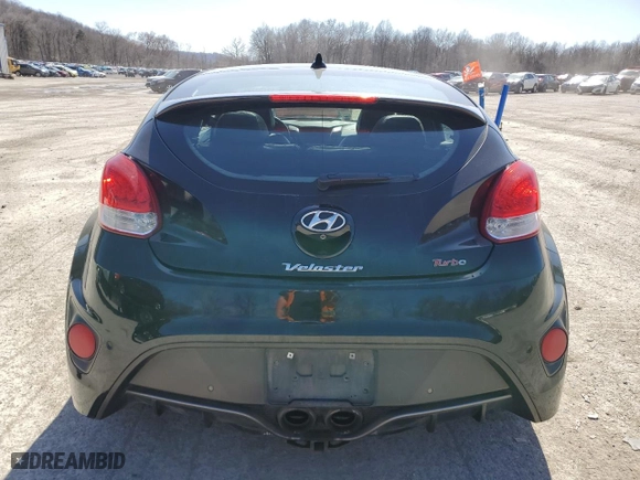 2013 Hyundai Veloster Turbo w/Black Int with VIN KMHTC6AE6DU101023, listed as a Copart auction lot 49153795 with 91,356 mi miles and Salvage Title. Bid and sale history available at carsss.com. Image 6.