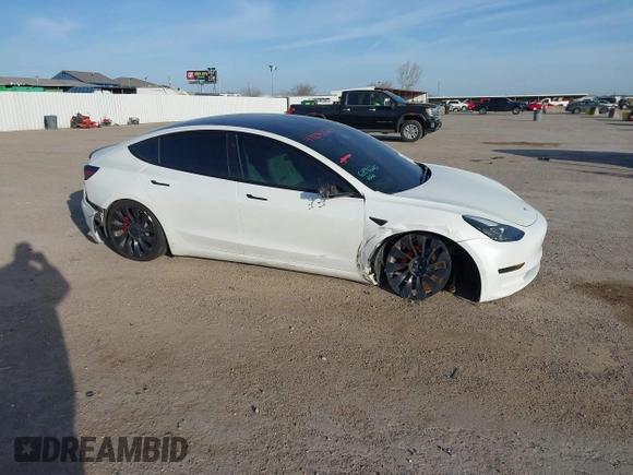 2023 Tesla Model 3 Performance z VIN 5YJ3E1EC5PF689620, wystawiony jako IAAI lot #41814112 z przebiegiem Nie podano mil oraz . Historia ofert i sprzedaży dostępna na DreamBid. Obrazek 13.