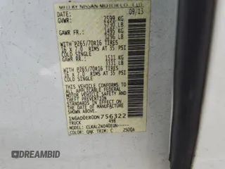 2013 Nissan Frontier SV with VIN 1N6AD0ER0DN756322, listed as a Copart auction lot 60475375 with 111,110 mi miles and Salvage title. Bid and sale history available at DreamBid. Image 12.