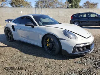 2024 Porsche 911 Turbo with VIN WP0AD2A91RS253671, listed as a Copart auction lot 43981045 with 12,844 mi miles and Salvage Title. Bid and sale history available at carsss.com. Image 4.