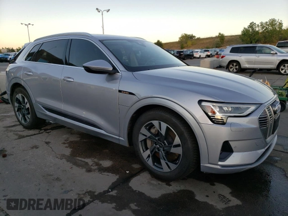 2022 Audi e-tron Premium with VIN WA1AAAGE3NB023738, listed as a Copart auction lot 72651284 with 35,531 mi miles and Salvage Title. Bid and sale history available at DreamBid. Image 4.