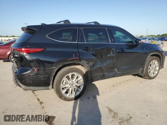 2023 Toyota Highlander Hybrid Limited with VIN 5TDXBRCH6PS576682, listed as a Copart auction lot 52722775 with 157,933 mi miles and Salvage title. Bid and sale history available at DreamBid. Image 3.