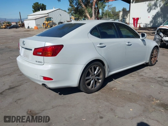2008 Lexus IS 250 with VIN JTHBK262085079206, listed as a IAAI auction lot 42617081 with 239,849 mi miles and . Bid and sale history available at DreamBid. Image 4.