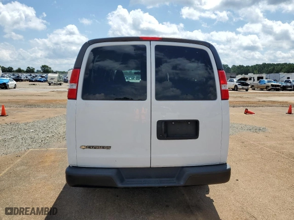 2020 Chevrolet Express Passenger LS with VIN 1GAZGNFP2L1226682, listed as a Copart auction lot 64005154 with 0 mi miles and Salvage Title. Bid and sale history available at carsss.com. Image 6.