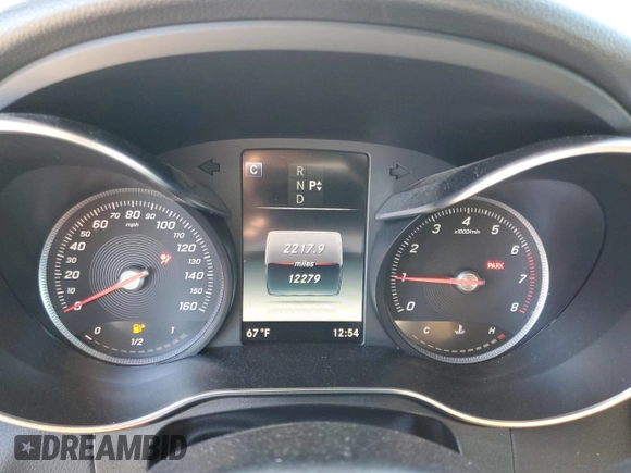 2019 Mercedes-Benz GLC with VIN WDC0G4KB6KV188590, listed as a Copart auction lot 60010682 with 12,279 mi miles. Bid and sale history available at carsss.com. Image 8.