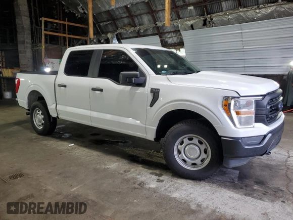 2022 Ford F-150 XL with VIN 1FTFW1E57NKD28966, listed as a Copart auction lot 55878125 with 77,121 mi miles and Salvage title. Bid and sale history available at DreamBid. Image 4.