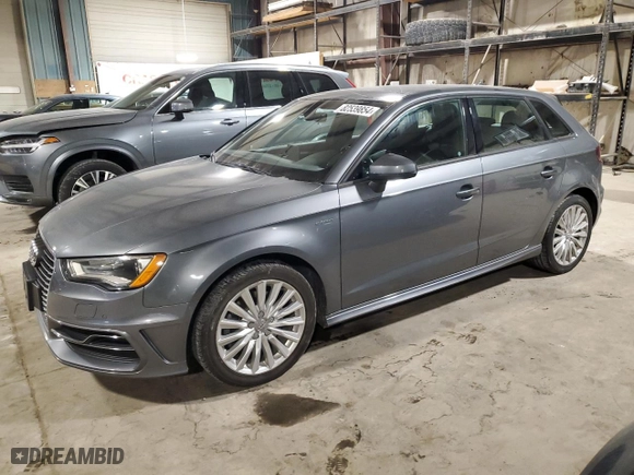 2016 Audi A3 e-tron Premium with VIN WAUUPBFF1GA132920, listed as a Copart auction lot 82539854 with 89,778 mi miles and Salvage Title. Bid and sale history available at carsss.com. Image 1.