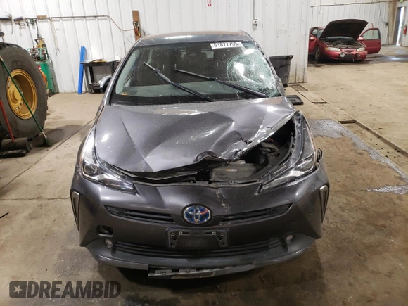 2022 Toyota Prius LE with VIN JTDL9MFU7N3035533, listed as a Copart auction lot 61877755 with Not provided miles and Salvage title. Bid and sale history available at DreamBid. Image 5.