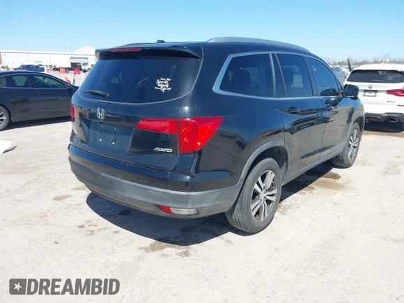 2016 Honda Pilot EX-L with VIN 5FNYF6H58GB018830, listed as a IAAI auction lot 41814636 with 147,242 mi miles. Bid and sale history available at carsss.com. Image 4.