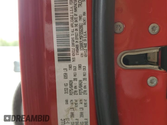 2015 Ram 1500 Big Horn z VIN 1C6RR7LM9FS562861, wystawiony jako Copart lot #57399755 z przebiegiem 147 360 mil mil oraz Nie do naprawy • Non repairable. Historia ofert i sprzedaży dostępna na DreamBid. Obrazek 13.