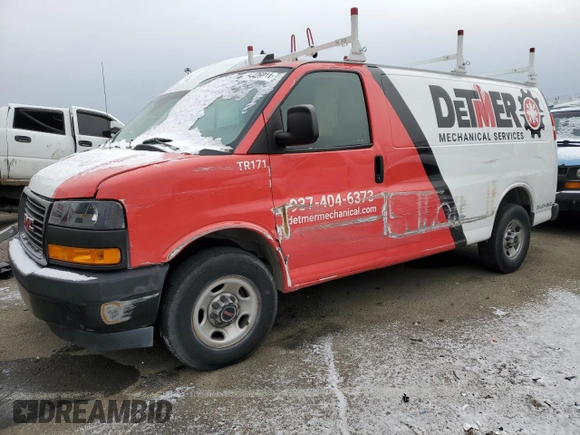 2022 GMC Savana Cargo z VIN 1GTW7AFP6N1148400, wystawiony jako Copart lot #55868185 z przebiegiem 27 226 mil mil oraz Szkoda całkowita • Salvage title. Historia ofert i sprzedaży dostępna na DreamBid. Obrazek 1.