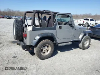 2001 Jeep Wrangler SE with VIN 1J4FA29P21P329675, listed as a Copart auction lot 45634015 with 191,625 mi miles and Salvage Title. Bid and sale history available at carsss.com. Image 3.