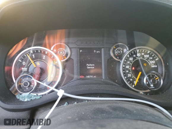 2020 Ram 2500 Tradesman with VIN 3C6UR5CL1LG123629, listed as a Copart auction lot 83700064 with 148,791 mi miles and Salvage Title. Bid and sale history available at carsss.com. Image 9.