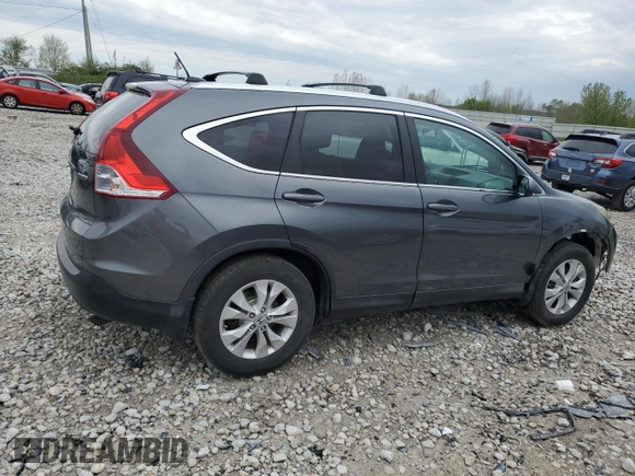 2012 Honda CR-V EX-L with VIN 2HKRM4H75CH607720, listed as a Copart auction lot 55563725 with 218,708 mi miles and Clean Title. Bid and sale history available at DreamBid. Image 3.