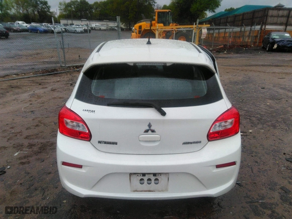 2017 Mitsubishi Mirage ES with VIN ML32A3HJ7HH018032, listed as a IAAI auction lot 41973582 with 71,293 mi miles. Bid and sale history available at carsss.com. Image 16.