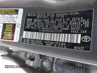 2017 Toyota Camry Hybrid LE with VIN 4T1BD1FKXHU217776, listed as a IAAI auction lot 41932079 with 116,470 mi miles. Bid and sale history available at carsss.com. Image 9.