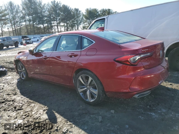 2021 Acura TLX w/Advance Package with VIN 19UUB5F61MA007898, listed as a Copart auction lot 42235475 with 37,358 mi miles and Salvage Title. Bid and sale history available at carsss.com. Image 2.