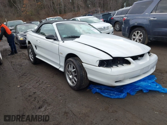 1996 Ford Mustang GT with VIN 1FALP45X7TF201553, listed as a IAAI auction lot 41487690 with 102,015 mi miles. Bid and sale history available at carsss.com. Image 1.