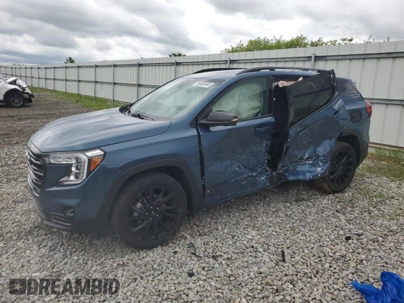 2024 GMC Terrain SLT z VIN 3GKALVEG7RL255280, wystawiony jako Copart lot #55603495 z przebiegiem 22 434 mil mil oraz Szkoda całkowita • Salvage title. Historia ofert i sprzedaży dostępna na DreamBid. Obrazek 1.