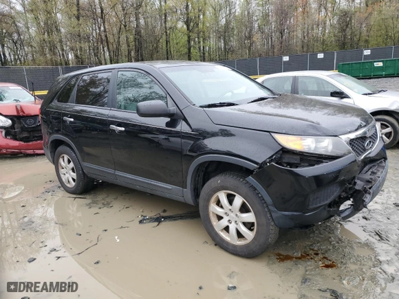 2011 Kia Sorento LX with VIN 5XYKT3A12BG005688, listed as a Copart auction lot 52109635 with 185,884 mi miles and Salvage Title. Bid and sale history available at carsss.com. Image 4.