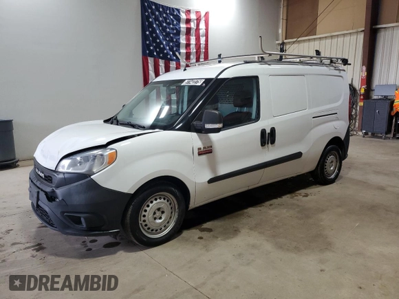 2019 Ram ProMaster City Cargo Tradesman z VIN ZFBHRFAB4K6N15095, wystawiony jako Copart lot #51142275 z przebiegiem 87 409 mil mil oraz Czysty tytuł • Clean title. Historia ofert i sprzedaży dostępna na DreamBid. Obrazek 1.