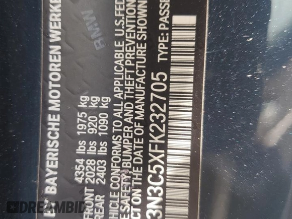 2015 BMW 4 Series 428i z VIN WBA3N3C5XFK232705, wystawiony jako Copart lot #56327515 z przebiegiem 102 089 mil mil oraz Szkoda całkowita • Salvage title. Historia ofert i sprzedaży dostępna na DreamBid. Obrazek 12.