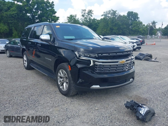 2023 Chevrolet Suburban Premier with VIN 1GNSKFKDXPR385697, listed as a IAAI auction lot 42601771 with 75,487 mi miles and . Bid and sale history available at DreamBid. Image 1.