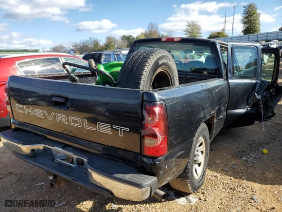 2005 Chevrolet Silverado 1500 Work Truck with VIN 1GCEC19X45Z351449, listed as a Copart auction lot 55495534 with 0 mi miles and Salvage Title. Bid and sale history available at carsss.com. Image 3.