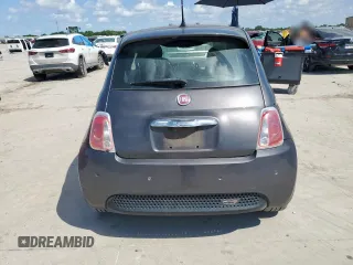 2016 FIAT 500e with VIN 3C3CFFGE3GT221786, listed as a Copart auction lot 59161025 with Not provided miles and Salvage title. Bid and sale history available at DreamBid. Image 6.