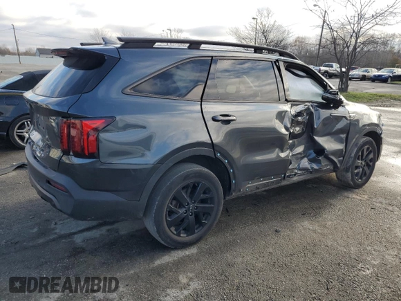 2022 Kia Sorento X-Line S with VIN 5XYRLDLC6NG160185, listed as a Copart auction lot 81243724 with 69,290 mi miles and Salvage Title. Bid and sale history available at DreamBid. Image 3.