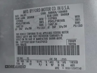 2001 Ford Ranger XL Fleet with VIN 1FTZR15E81TA57053, listed as a IAAI auction lot 41535115 with 146,784 mi miles. Bid and sale history available at carsss.com. Image 9.