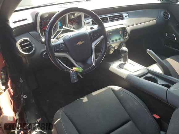2014 Chevrolet Camaro LT with VIN 2G1FB1E32E9206715, listed as a Copart auction lot 51852915 with 36,392 mi miles and Salvage title. Bid and sale history available at DreamBid. Image 8.