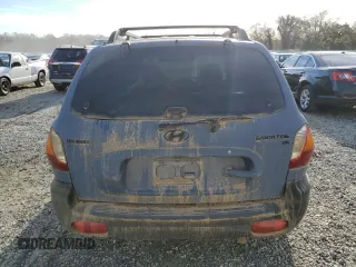 2002 Hyundai Santa Fe GLS with VIN KM8SC13DX2U204235, listed as a Copart auction lot 80680954 with 0 mi miles and Salvage Title. Bid and sale history available at carsss.com. Image 6.