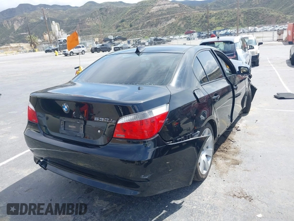 2006 BMW 5 Series 530i with VIN WBANE73576CM41247, listed as a IAAI auction lot 41912672 with Not Provided miles and . Bid and sale history available at carsss.com. Image 4.
