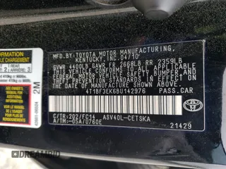 2011 Toyota Camry LE with VIN 4T1BF3EK6BU142976, listed as a Copart auction lot 50143265 with 197,830 mi miles and Salvage Title. Bid and sale history available at carsss.com. Image 12.
