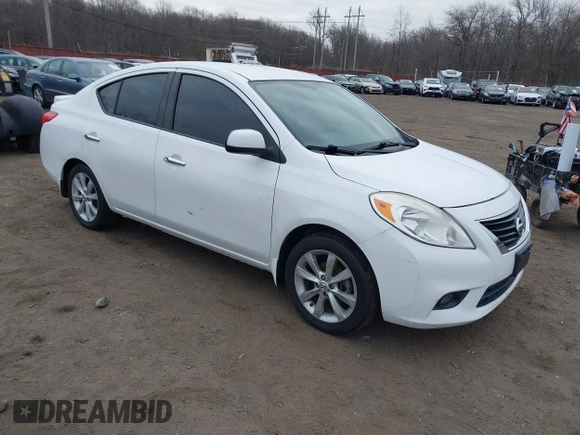 2014 Nissan Versa SV with VIN 3N1CN7AP6EL848965, listed as a IAAI auction lot 41810221 with 80,378 mi miles. Bid and sale history available at carsss.com. Image 1.